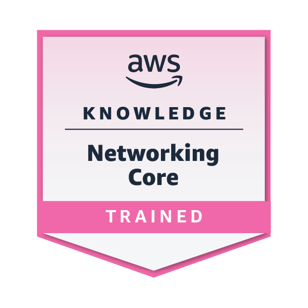 AWS Knowledge: Networking Core badge