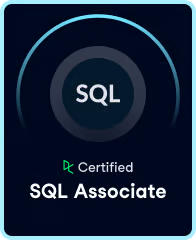 Certified SQL Associate badge