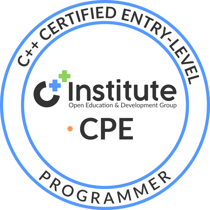 CPE - C++ Certified Entry-Level Programmer badge